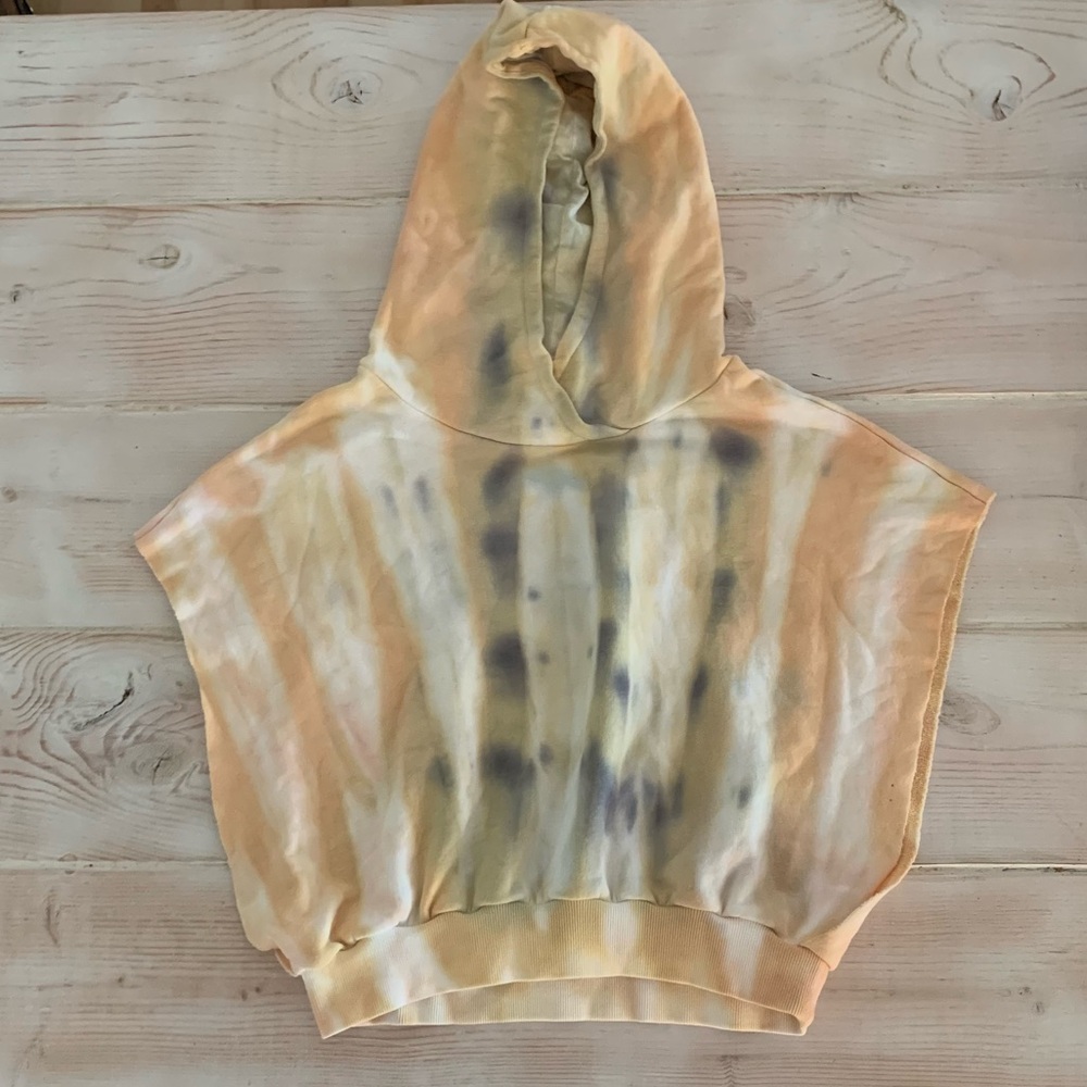 Young Fabulous and Broke carla tie dye cutoff sweatshirt size small